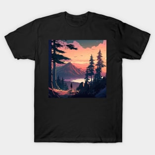 SUNSET AND MOUNTAIN T-Shirt